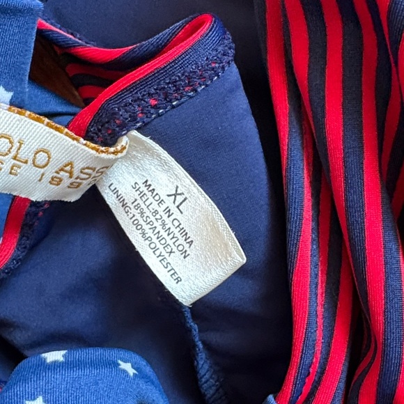 US Polo Association Striped Red and Blue Swimsuit Size XL - Picture 4 of 6